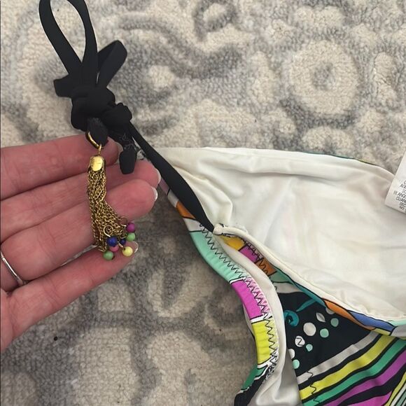 Trina Turk size 4 tropical Multicolor Striped Bikini Bottom - Picture 4 of 5